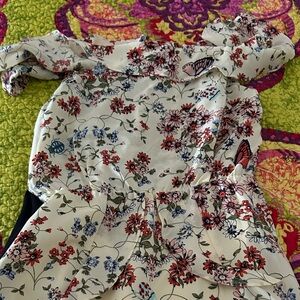 Maje Floral Print Skirt